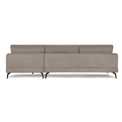 Furnhouse chaise longue bank rechts Maggie - Taupe - Stof - 95x290x90