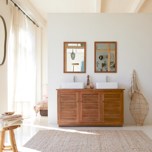 Tikamoon Massief acaciahout badkamermeubel 130 cm - Naturel