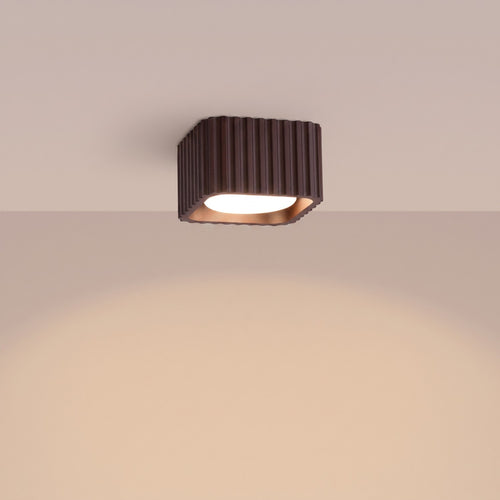 Sollux Lighting Plafondlamp RIFF 1 bruin Gx53 - 10x10x6cm
