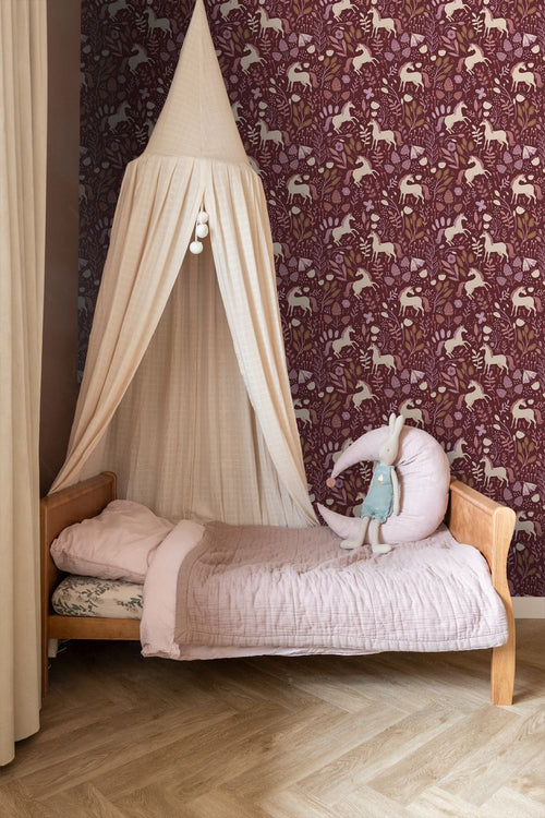 ESTAhome behang unicorns donker paars - 0.53 x 10.05 m - 131926