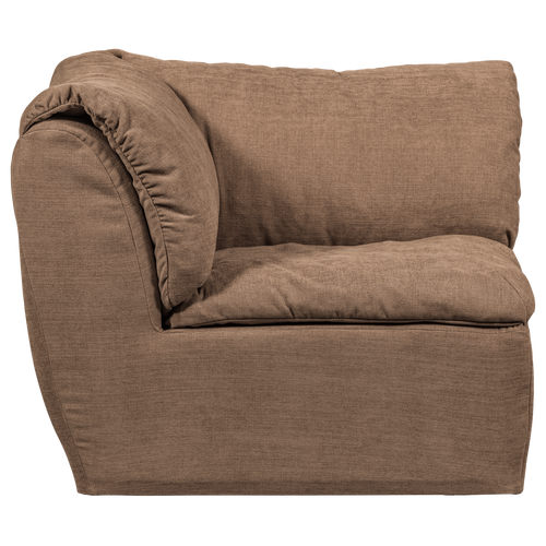 WOOOD hoekelement Baggy - Geweven Chenille - Bruin - 81x96x96 - vtwonen shop