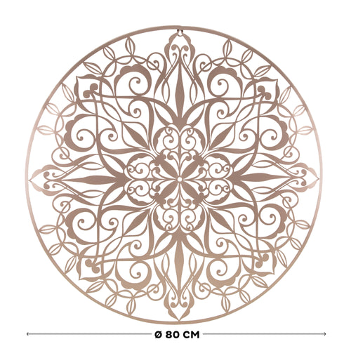 Art for the Home Metal Art - Luxe mandala ros�goud D80cm - vtwonen shop