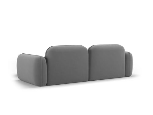 Cosmopolitan Design Modulaire hoekbank rechts Sydney 3-zits, flueel, lichtgrijs - 165x230x70cm
