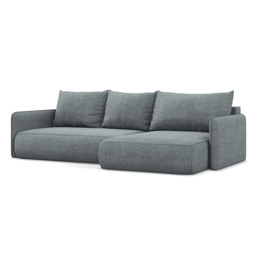 LaMiaSofa hoekbank rechts Palermo - chenille stof - jeans - 240x148x86
