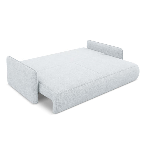 LaMiaSofa 3-zits slaapbank Palermo - chenille stof - lichtblauw - 216x105x86