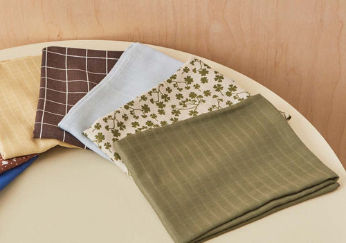 OYOY Keukenstof - Set van 2 Iro - organisch katoen