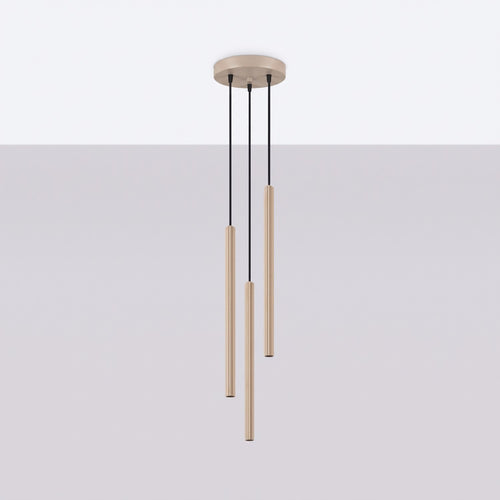 Sollux Lighting Hanglamp ARCHE 3P taupe - 20x20x120cm