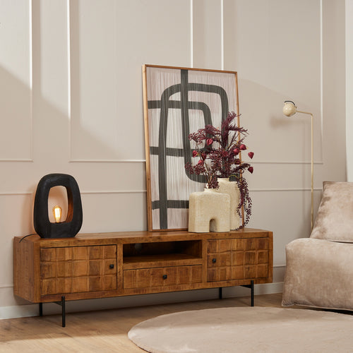 StarFurn Tv-Meubel Brandy - Naturel Mangohout - 180x40x55cm
