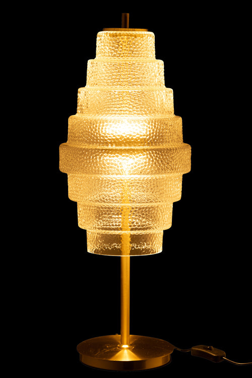 J-Line tafellamp - metaal/glas - transparant/or - LED lichtjes - vtwonen shop