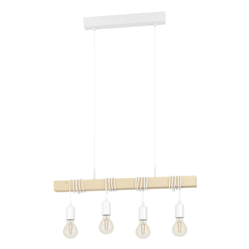EGLO hanglamp Townshend - e27 - 70 cm - wit/bruin - vtwonen shop