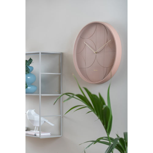 Karlsson wandklok Echelon Circular - roze - Ø40cm - vtwonen shop