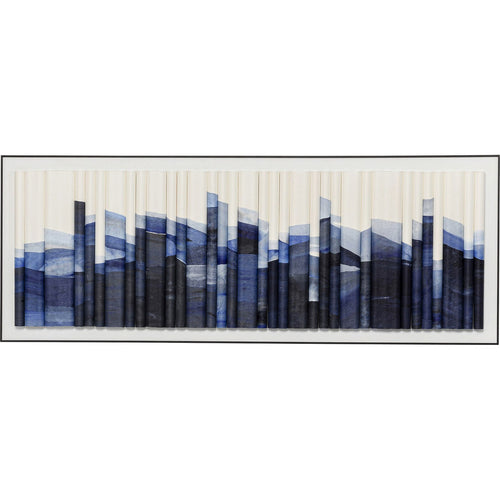 Kare Design Schilderij 3D Shadow Skyline blauw 160x60cm - vtwonen shop