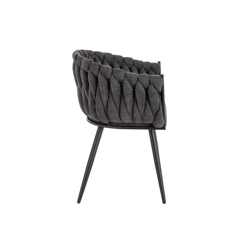 Home Deluxe I Eetkamerstoel AYLA - donkergrijs, set van 5