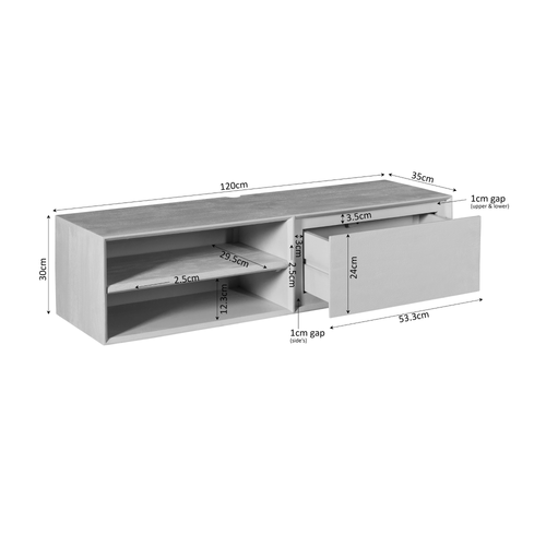 Starfurn - Tv meubel Ambiance - Bruin - 35x120x30 cm