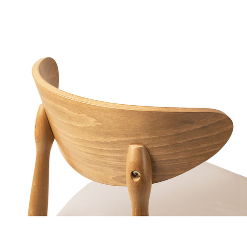 Set van 2 fluwelen stoelen Leon flueel beige amandel - 48x47.5x79cm