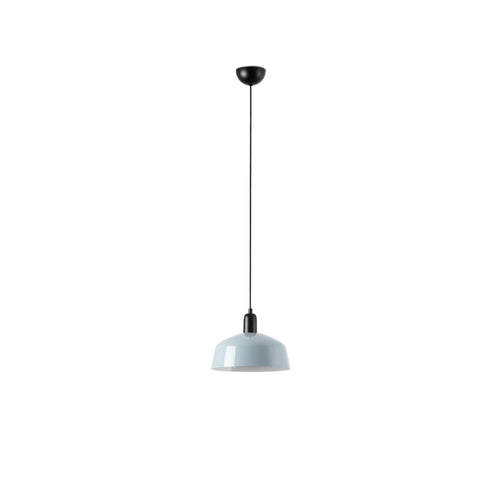 Faro Tatawin Middelgrote koepelvormige plafondlamp zwart, glanzend grijsblauw 1x E27