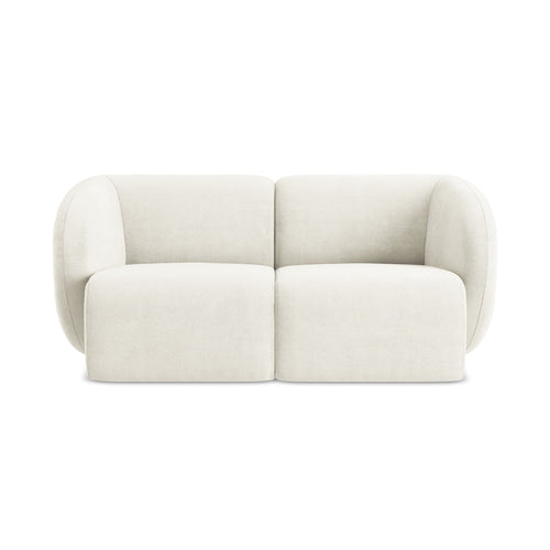 LaMiaSofa Tweezits modulaire bank Cervo - chenille stof - wit - 174x94x75