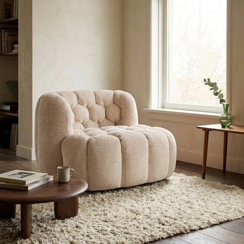DÉJA Living Draaifauteuil Trones - Beige - 100x98x72cm
