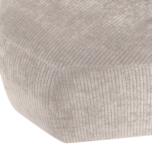 WOOOD hoekelement rond Mojo Base - Ribstof - Ecru - 74x110x110
