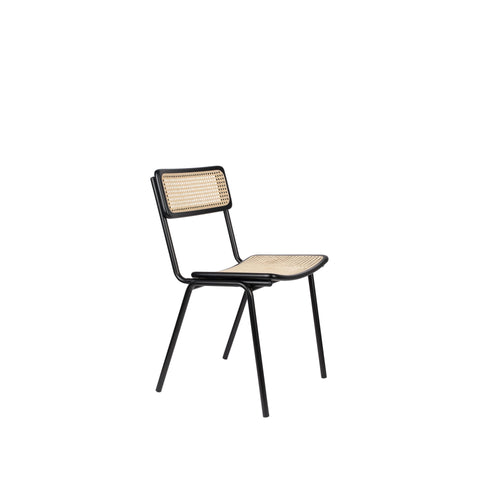 Zuiver Jort Eetkamerstoelen Naturel/Zwart - Set van 2 - vtwonen shop