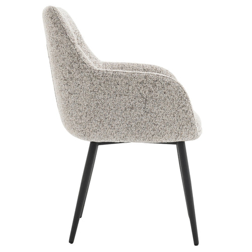 DÉJA Living Eetkamerstoel Noé - Beige/Zwart - Zithoogte 47cm - Set van 2 - vtwonen shop