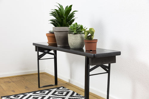 MaximaVida inklapbare bierbank Berlijn 120 x 25 cm zwart - FSC hout - vtwonen shop