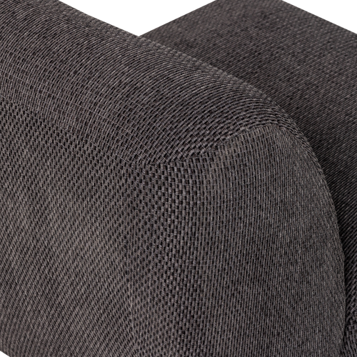 WOOOD fauteuil craquelé Nomu - Chenille - Antraciet - 74x76x92