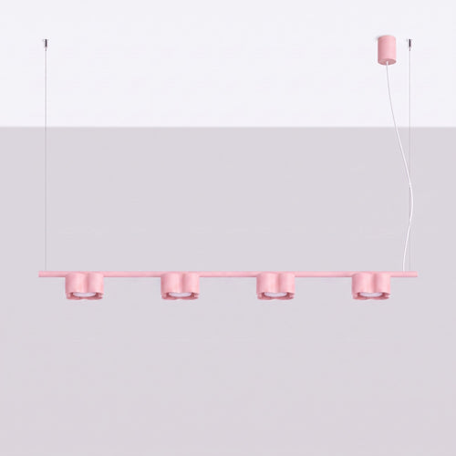 Sollux Lighting Kroonluchter OVIO 4 roze Gx53 - 122x12x208cm