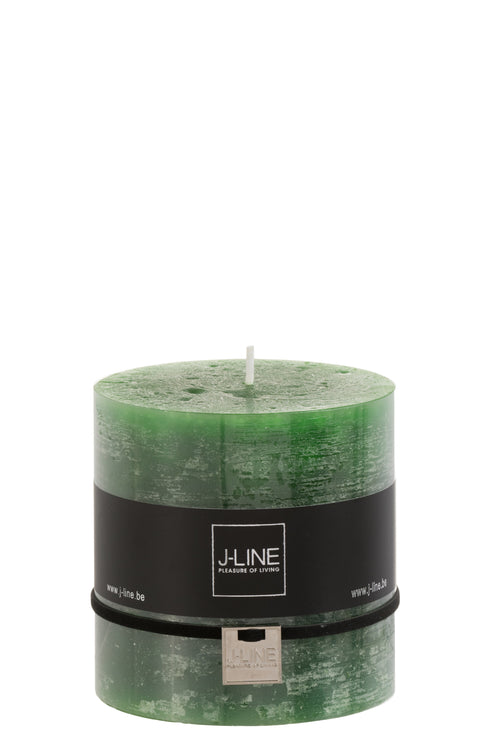 J-Line cilinderkaars - lichtgroen - 65U - 6 stuks