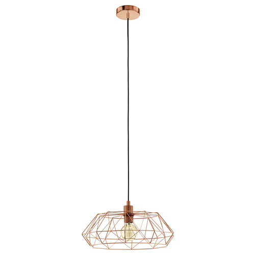 EGLO hanglamp Carlton 2 - e27 - ø 45,5 cm - koper  - vtwonen shop