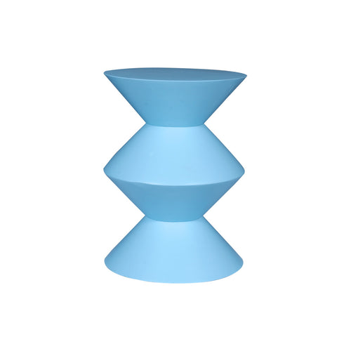 StarFurn Bijzettafel Abel - Rond Blauw Hout - 33x33x45cm