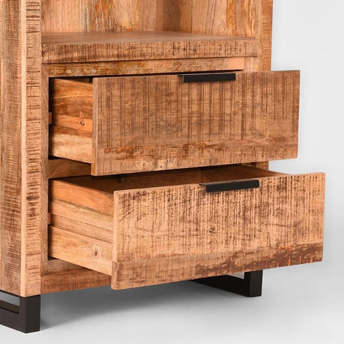 LABEL51 Boekenkast Glasgow - Bruin Mangohout - 70x45x185cm