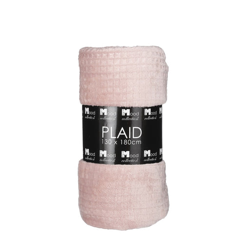 In The Mood Collection Joanne Fleece Plaid - L180 x B130 cm - Polyester - Perzik
