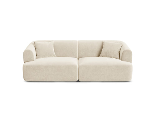Cosmopolitan Design Modulaire bank Campi 3-zits, flueel lichtbeige - 90x220x70cm