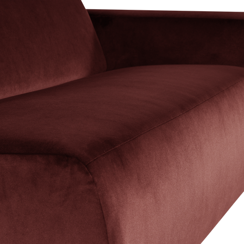 WOOOD 1,5-zits bank arm rechts Mojo Base - Velvet - Kast.bruin - 74x145x97