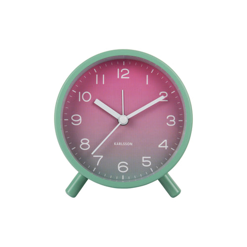 Karlsson wekker Gradient - groen - 11.5x11.5x11.5cm