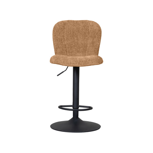 LABEL51 Barkruk Vino - Cognac Stof - Zithoogte 64–84cm - Set van 2 - vtwonen shop