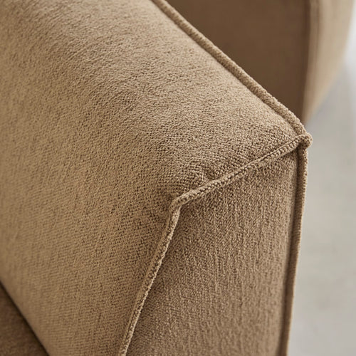 Tikamoon Modulaire fauteuil in camelkleurige stof - Bruin