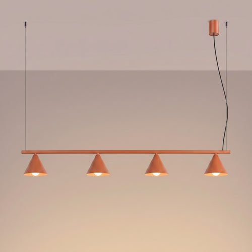 Sollux Lighting Kroonluchter NOX 4L rode oker - 122x14x215cm