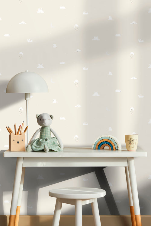 Sanders & Sanders behang beertjes lichtbeige - 53 cm x 10 m - 640292