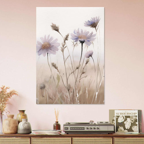 Artfulprints Poster met Lijst Flower aquarel 1   - 30x40 cm - Taupe