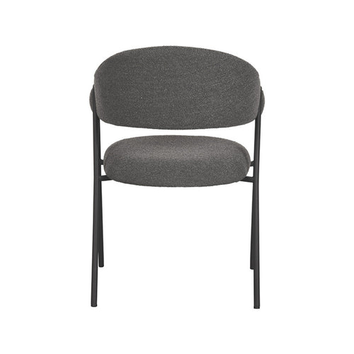 LABEL51 Eetkamerstoel Lowen - Grijs Bouclé - Zithoogte 49cm - Set van 2 - vtwonen shop