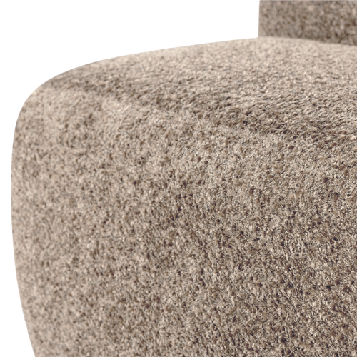 WOOOD eetbank 84 cm rugleuning Mojo Base - Wollig - Donkerzand - 83x84x76