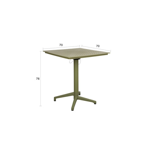 Housecraft Living George Bistrotafel/ Tuintafel/ Balkontafel Inklapbaar 70x70 cm Groen