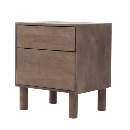 Giga Meubel Nachtkastje Liana - Bruin - Mangohout - 50x38x57cm - vtwonen shop