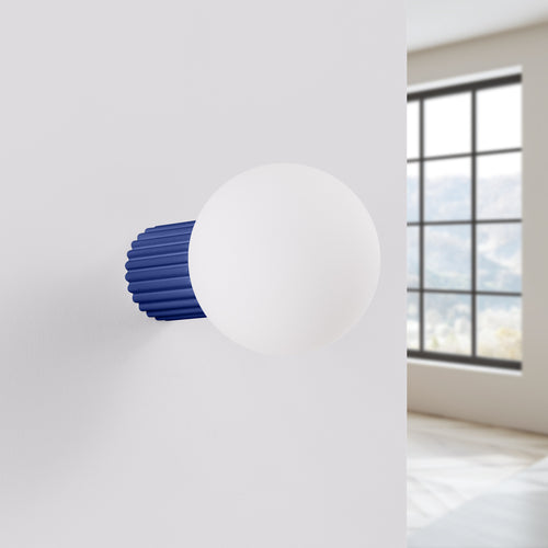 Sollux Lighting Wandlamp HALO ultramarijn IP44 - 12x17x12cm