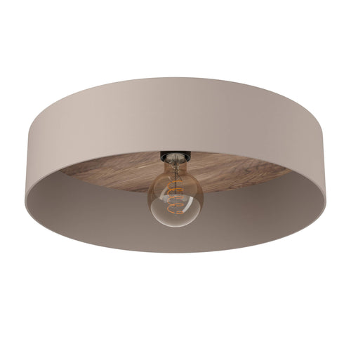 EGLO plafondlamp Duaia - e27 - ø 42 cm - taupe - hout/staal - vtwonen shop