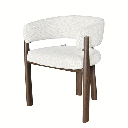 DÉJA Eetkamerstoel Cooper Beige/Walnoot - Set van 2
