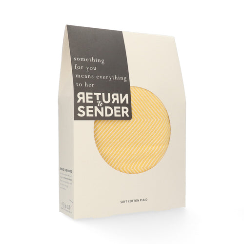 Return to Sender Plaid 100 x 190 cm geel, hamamdoek van katoen - vtwonen shop