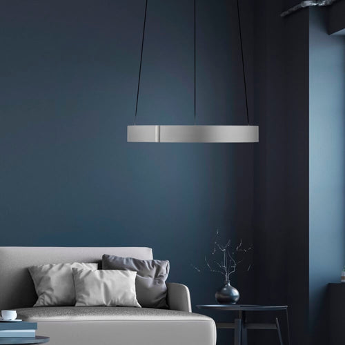 Neuhaus PURE hanglamp E-Clipse - 2 lichts - 50  x 350   cm - mat chroom - vtwonen shop